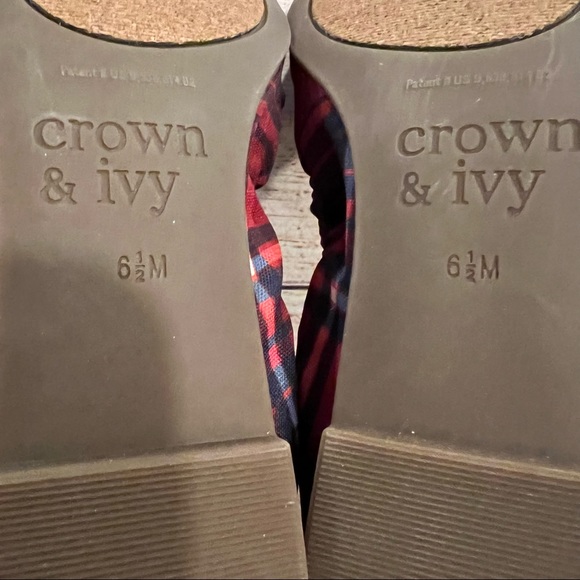 New Crown & Ivy Plaid Ballet Flats - Picture 5 of 6